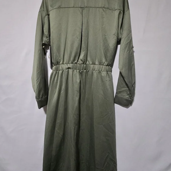 French Connection Sage Green Long Sleeve Dress - Picture 2 of 5
